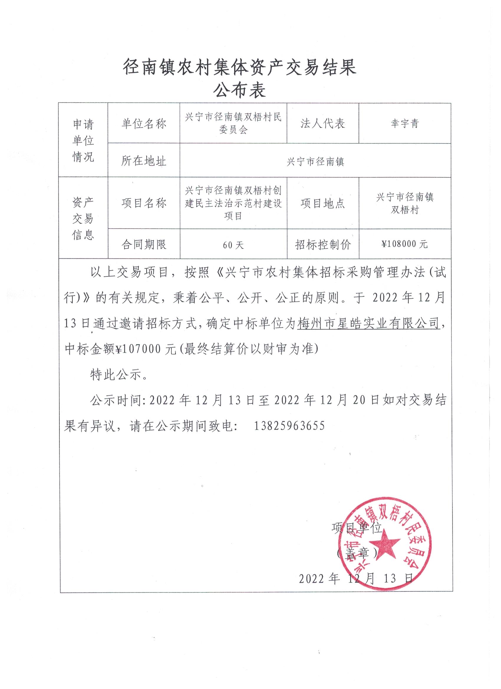 中标公示——环球国际官网
径南镇双梧村创建民主法治示范村建设项目.jpg
